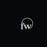 fw initiales logo monogramme vecteur