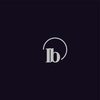 monogramme logo initiales ib vecteur