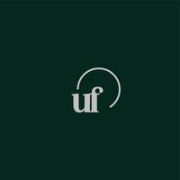 monogramme du logo des initiales uf vecteur