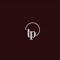 monogramme logo initiales lp vecteur