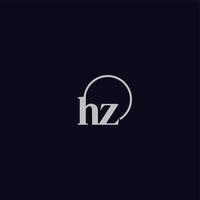 monogramme logo hz initiales vecteur