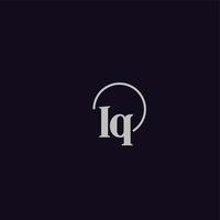 monogramme du logo des initiales iq vecteur