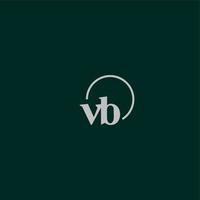 monogramme du logo des initiales vb vecteur