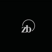 monogramme du logo des initiales zb vecteur