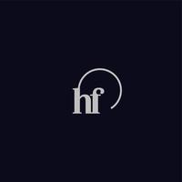 monogramme du logo hf initiales vecteur