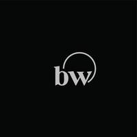 monogramme logo initiales bw vecteur