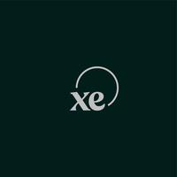 monogramme logo xe initiales vecteur