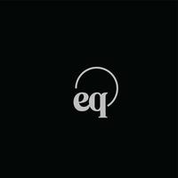 monogramme du logo des initiales eq vecteur
