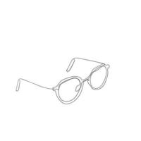 dessin au trait continu lunettes illustration vecteur