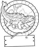 livre de coloriage de dinosaures préhistoriques vecteur