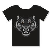 tigre sur la conception d'illustration vectorielle de t-shirt vecteur