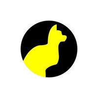 chat logo graphique illustration vectorielle pour animalerie vecteur