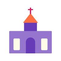 icône plate multicolore de l'église vecteur
