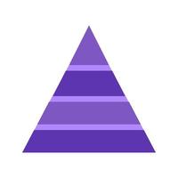 icône multicolore plat graphique pyramide vecteur