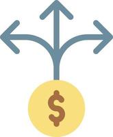 illustration vectorielle de direction de l'argent sur un fond. symboles de qualité premium. icônes vectorielles pour le concept et la conception graphique. vecteur
