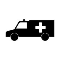ambulance illustrée sur fond blanc vecteur