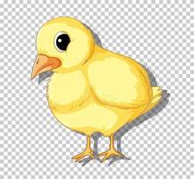 mignon petit poussin en style cartoon vecteur