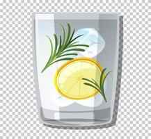 cocktail gin tonic en verre vecteur