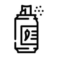 illustration vectorielle de l'icône de la ligne de réunion de protestation de spray au poivre vecteur