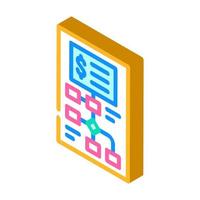 illustration vectorielle d'icône isométrique d'analyse d'investissement de démarrage vecteur