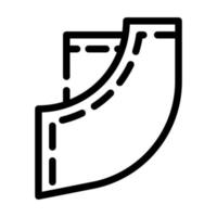 illustration vectorielle d'icône de ligne de poche de pantalon vecteur