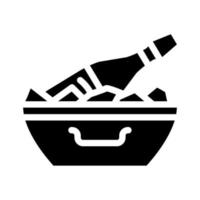 champagne boisson alcoolisée glyphe icône illustration vectorielle vecteur