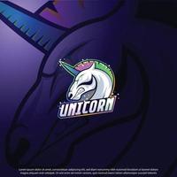 mascotte de licorne meilleure conception de logo bon usage pour la marque de badge emblème d'identité de symbole et plus vecteur