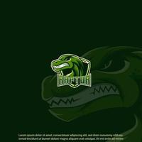 meilleure conception de logo de mascotte de raptor bonne utilisation pour le badge d'emblème d'identité de symbole et plus vecteur