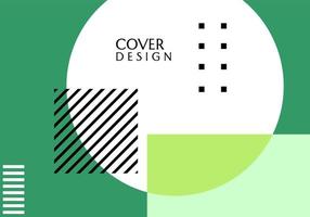 conception de couverture minimale et géométrie tendance. abstrait vert. couverture de livre, site web, présentation vecteur
