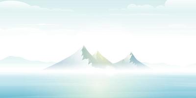 illustration vectorielle des montagnes et des îles. vecteur