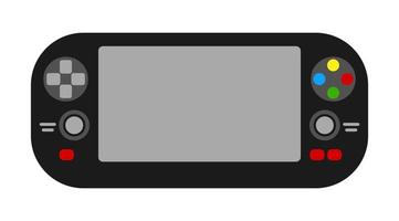 console de jeu portable avec un écran de style plat. contrôleur de jeu vidéo vecteur isolé sur fond blanc