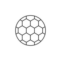 modèle de logo d'illustration vectorielle d'icône de ligne mince de football. adapté à de nombreuses fins. vecteur