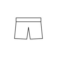 short, décontracté, pantalon fine ligne icône vector illustration logo modèle. adapté à de nombreuses fins.