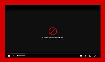 modèle d'écran du lecteur multimédia avec erreur de lecture de fichier. regarder des films en ligne. vecteur