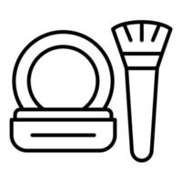 icône de ligne de poudre vecteur