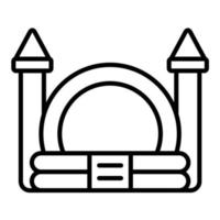 icône de ligne de château gonflable vecteur