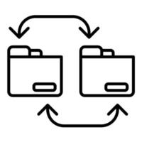 icône de ligne de partage de fichiers vecteur