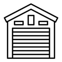 icône de ligne de garage vecteur