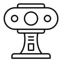 icône de ligne de webcam vecteur