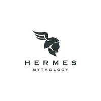 hermes olympian dieu grec ancien logo icône modèle de conception vecteur plat