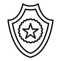 icône de ligne de badge vecteur