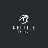 modèle de conception d'icône de logo d'oeil de reptile illustration vectorielle plate vecteur