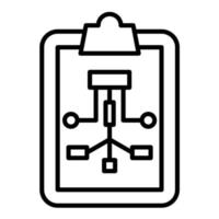 icône de ligne de flux de travail vecteur