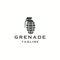 modèle de conception d'icône de logo de grenade vecteur plat