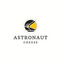 astronaute fromage logo icône modèle de conception vecteur plat