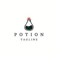 modèle de conception d'icône de logo de potion vecteur plat