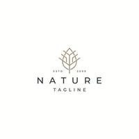 feuille de luxe nature logo icône modèle de conception vecteur plat