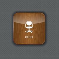 vecteur d'icônes d'application bois de bureau