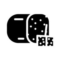 illustration vectorielle d'icône de glyphe de fromage edam vecteur