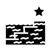 illustration vectorielle d'icône de glyphe de réalisation d'objectif réussie vecteur